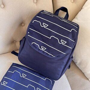 Vineyard Vines Target Backpack or Diaper Bag Navy Blue w Whale Logo Print
